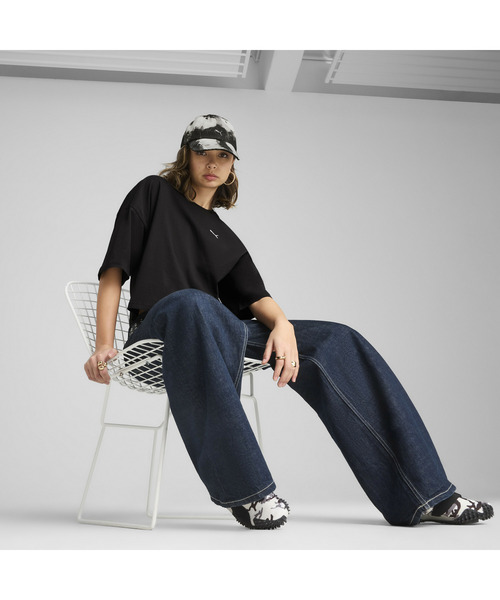 PUMA（プーマ）の「PUMA プーマ ウィメンズ ワードローブ ESS オーバーサイズ ショート 半袖 Tシ（Tシャツ/カットソー・レディース・オフホワイト/ブラック/パープル/カーキ・X-SMALL/MEDIUM/SMALL/LARGE/X-LARGE）」の5枚目の写真