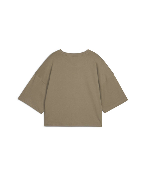 PUMA（プーマ）の「PUMA プーマ ウィメンズ ワードローブ ESS オーバーサイズ ショート 半袖 Tシ（Tシャツ/カットソー・レディース・オフホワイト/ブラック/パープル/カーキ・X-SMALL/MEDIUM/SMALL/LARGE/X-LARGE）」の9枚目の写真