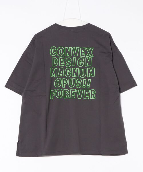 CONVEX（コンベックス）の「ｵﾉﾏﾄﾍﾟWIDE-T(大人)（Tシャツ/カットソー・メンズ・オフホワイト/杢グレー/チャコールグレー・LARGE/MEDIUM）」の4枚目の写真