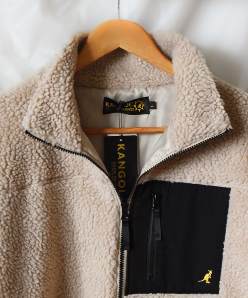 KANGOL（カンゴール）の「【RS】【KANGOL】ハイネック　ボアジップジャケット（ブルゾン・レディース・モカ/ホワイト/その他/ブラック/ベージュ・MEDIUM/LARGE/X-LARGE）」の16枚目の写真