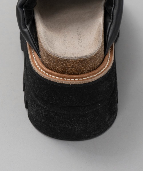 MAISON SPECIAL(メゾンスペシャル)の「《UNISEX》【SPECIAL SHOES FACTORY COLLABORATION】Cork Sole Shower Sandal Made In TOKYO/コルクソールシャワーサンダル【MAISON SPECIAL/メゾンスペシャル】(サンダル・メンズ・グレー/ブラック/ホワイト/ダークブラック・24.5/25.5/26.5/27.5/28.5)」の15枚目の写真