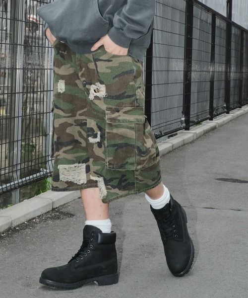 SHORT ROUND（ショートラウンド）の「SHORT ROUND/スーパーバギーカモフラカーゴショーツ（カーゴパンツ・メンズ・その他1・LARGE/MEDIUM）」の3枚目の写真