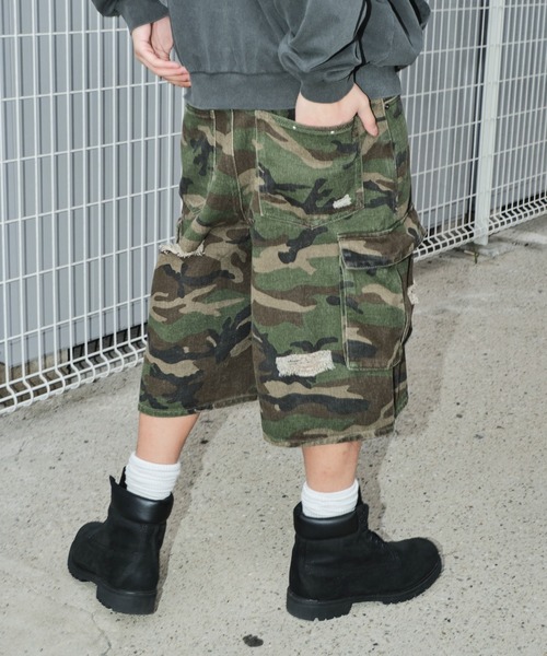 SHORT ROUND（ショートラウンド）の「SHORT ROUND/スーパーバギーカモフラカーゴショーツ（カーゴパンツ・メンズ・その他1・LARGE/MEDIUM）」の6枚目の写真