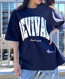 【spiritoso】REVIVAL 発泡PTビッグシルエットTシャツ