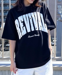 【spiritoso】REVIVAL 発泡PTビッグシルエットTシャツ