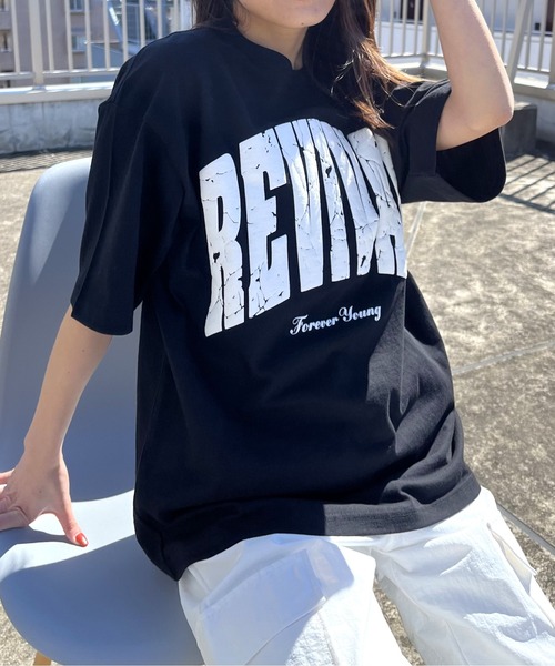spiritoso（スピリトーゾ）の「【spiritoso】REVIVAL 発泡PTビッグシルエットTシャツ（Tシャツ/カットソー・レディース・ネイビー/ブラック/ホワイト・LARGE/MEDIUM）」の19枚目の写真