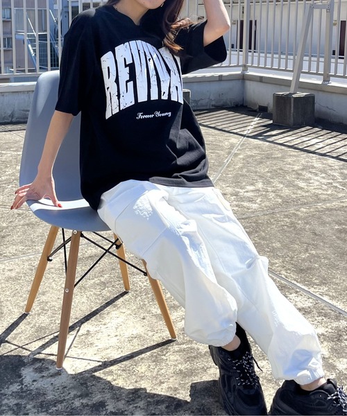 spiritoso（スピリトーゾ）の「【spiritoso】REVIVAL 発泡PTビッグシルエットTシャツ（Tシャツ/カットソー・レディース・ネイビー/ブラック/ホワイト・LARGE/MEDIUM）」の20枚目の写真