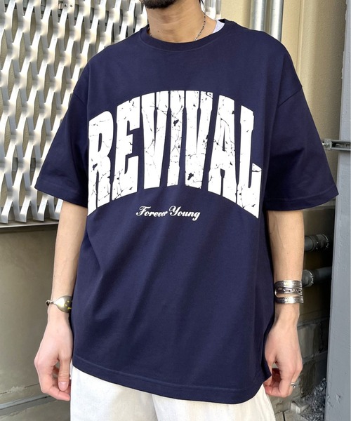 spiritoso（スピリトーゾ）の「【spiritoso】REVIVAL 発泡PTビッグシルエットTシャツ（Tシャツ/カットソー・レディース・ネイビー/ブラック/ホワイト・LARGE/MEDIUM）」の4枚目の写真