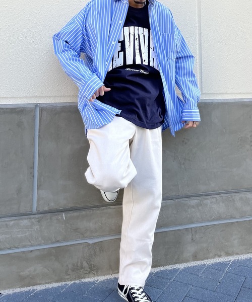 spiritoso（スピリトーゾ）の「【spiritoso】REVIVAL 発泡PTビッグシルエットTシャツ（Tシャツ/カットソー・レディース・ネイビー/ブラック/ホワイト・LARGE/MEDIUM）」の8枚目の写真