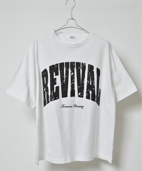 spiritoso（スピリトーゾ）の「【spiritoso】REVIVAL 発泡PTビッグシルエットTシャツ（Tシャツ/カットソー・レディース・ネイビー/ブラック/ホワイト・LARGE/MEDIUM）」の9枚目の写真