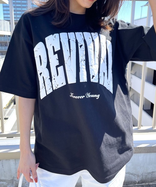 spiritoso（スピリトーゾ）の「【spiritoso】REVIVAL 発泡PTビッグシルエットTシャツ（Tシャツ/カットソー・レディース・ネイビー/ブラック/ホワイト・LARGE/MEDIUM）」の18枚目の写真