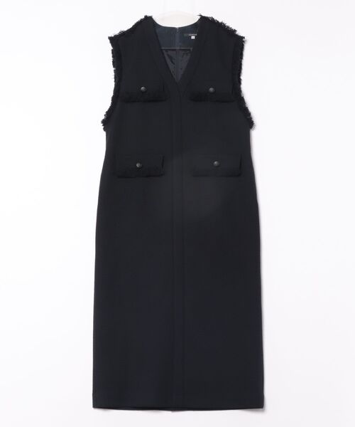 CADUNE（カデュネ）の「ツィードベストワンピース（ワンピース）」 - WEAR
