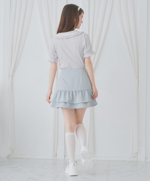 DearMyLoveRose(ディアマイラブローズ)の「二段フリルスカート(スカート・レディース・ブルー/ブラック/ベビーピンク/アイボリー・3L/LL/LARGE/MEDIUM/SMALL)」の20枚目の写真