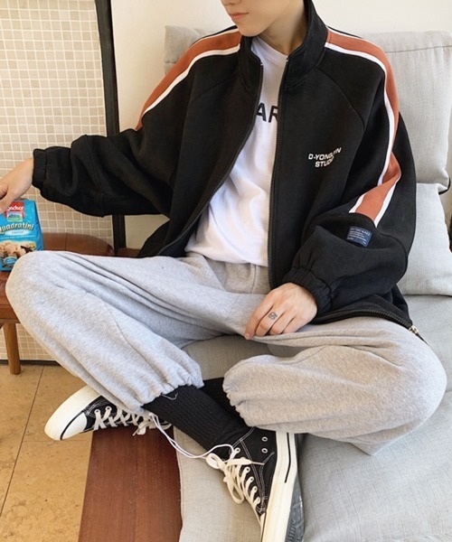NOWLE(ノウル)の「【NOWLE】ラインデザイン フルジップ スウェット(スウェット・メンズ・グレー/ブラック/アッシュ・X-LARGE/LARGE/MEDIUM)」の1枚目の写真
