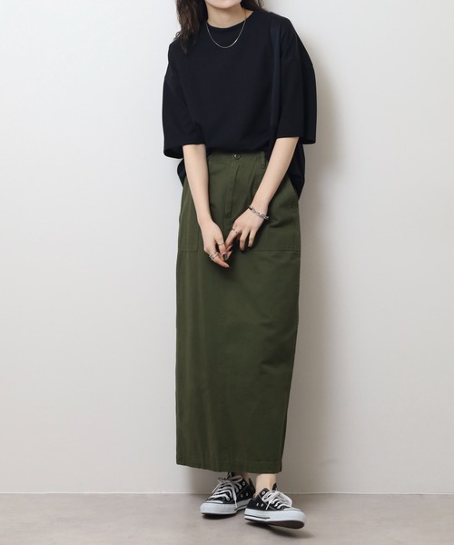 FUNALIVE(ファンアライブ)の「吸水速乾 UVカット ストレッチ ワイドシルエット 梨地 カットジョーゼット デザイン 切替 TEE(Tシャツ/カットソー・メンズ・ライトグレー/ネイビー/ブラック系/ライトブラウン/ネイビー系/ブラック/ブラウン系/ライトグレー系・M/L/LL)」の12枚目の写真