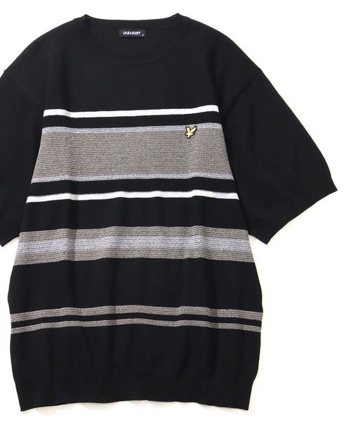 LYLE&SCOTT(ライルアンドスコット)の「【LYLE&SCOTT/ライルアンドスコット】 ワンポイント ニット半袖Tシャツ(ニット/セーター・メンズ・ブルー/ベージュ/スミクロ/ブラック・LL/M/L)」の20枚目の写真