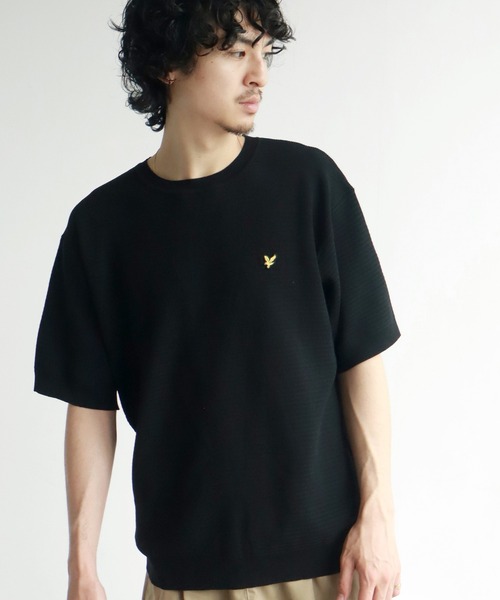 LYLE&SCOTT(ライルアンドスコット)の「【LYLE&SCOTT/ライルアンドスコット】 ワンポイント ニット半袖Tシャツ(ニット/セーター・メンズ・ブルー/ベージュ/スミクロ/ブラック・LL/M/L)」の7枚目の写真