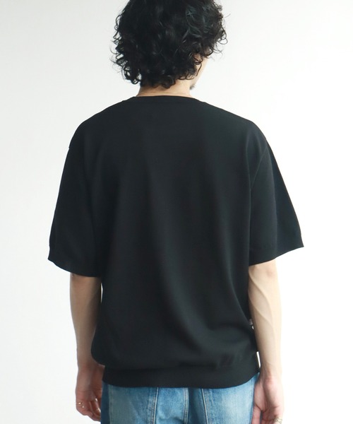 LYLE&SCOTT(ライルアンドスコット)の「【LYLE&SCOTT/ライルアンドスコット】 ワンポイント ニット半袖Tシャツ(ニット/セーター・メンズ・ブルー/ベージュ/スミクロ/ブラック・LL/M/L)」の17枚目の写真