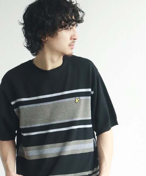 LYLE&SCOTT(ライルアンドスコット)の「【LYLE&SCOTT/ライルアンドスコット】 ワンポイント ニット半袖Tシャツ(ニット/セーター・メンズ・ブルー/ベージュ/スミクロ/ブラック・LL/M/L)」の15枚目の写真