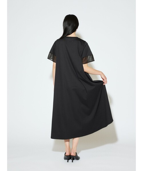 美品✨アローブ　ミキティ着用　オリジナルプリント　バルーンスリーブドレス　2 美品✨アローブ ミキティ着用 オリジナルプリント バルーン
