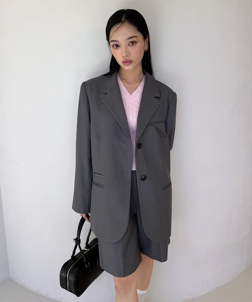 EIMY ISTOIRE(エイミーイストワール)の「マーベルトハーフパンツ(その他パンツ・レディース・ベージュ/ストライプ/アイボリー・S/M)」の12枚目の写真