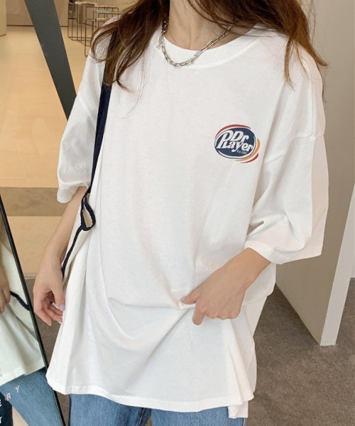 ARCHIVER(アーカイバ)の「【Bz】カラーBIGTシャツ Dr Player(MA/EK107)(Tシャツ/カットソー・レディース・ブラック/ホワイト/グリーン/パープル・FREE)」の1枚目の写真