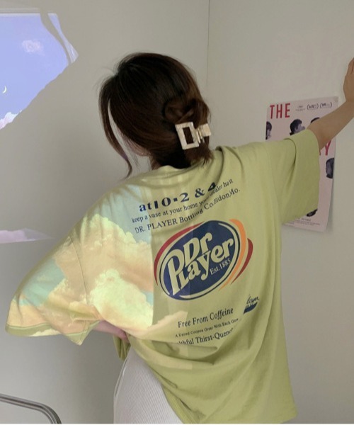 ARCHIVER(アーカイバ)の「【Bz】カラーBIGTシャツ Dr Player(MA/EK107)(Tシャツ/カットソー・レディース・ブラック/ホワイト/グリーン/パープル・FREE)」の3枚目の写真