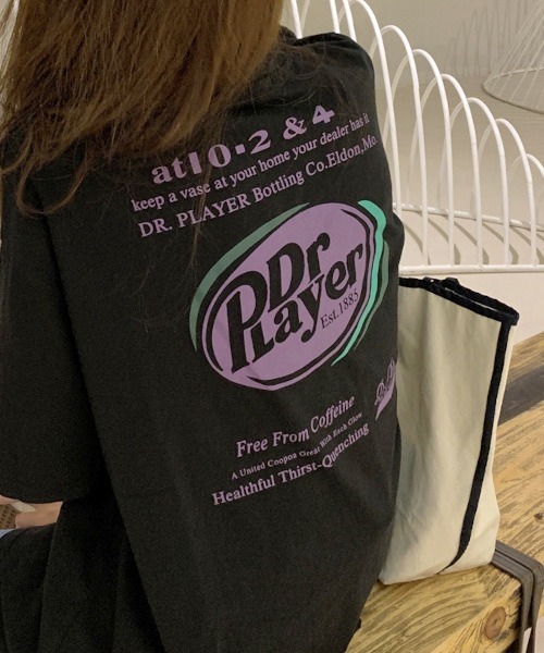 ARCHIVER(アーカイバ)の「【Bz】カラーBIGTシャツ Dr Player(MA/EK107)(Tシャツ/カットソー・レディース・ブラック/ホワイト/グリーン/パープル・FREE)」の22枚目の写真