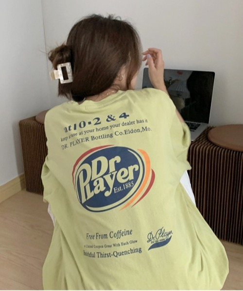 ARCHIVER(アーカイバ)の「【Bz】カラーBIGTシャツ Dr Player(MA/EK107)(Tシャツ/カットソー・レディース・ブラック/ホワイト/グリーン/パープル・FREE)」の17枚目の写真