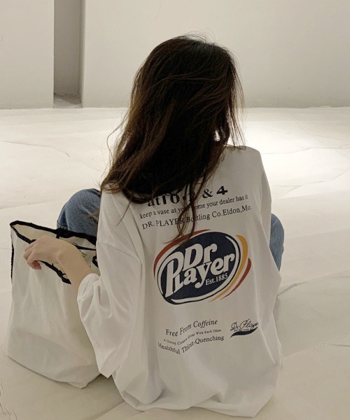ARCHIVER(アーカイバ)の「【Bz】カラーBIGTシャツ Dr Player(MA/EK107)(Tシャツ/カットソー・レディース・ブラック/ホワイト/グリーン/パープル・FREE)」の9枚目の写真