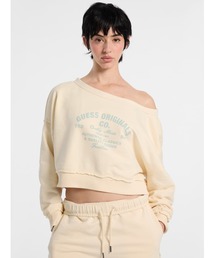 Guess | GUESS Originals Boat Neck Distressed Sweatshirt スウェット レディース(スウェット)