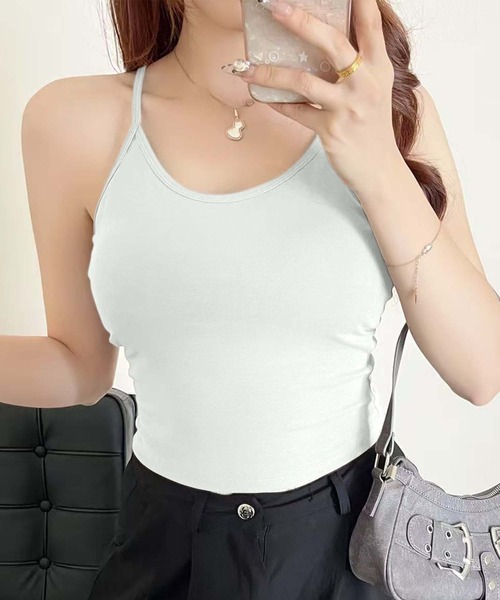 aimoha(アイモハ)の「バッククロスデザインキャミソール (SS)(キャミソール・レディース・グリーン/ホワイト/ブラック・FREE)」の9枚目の写真