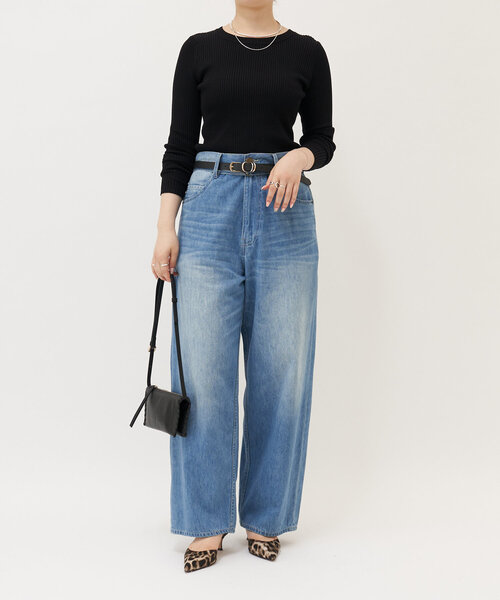 LIVETART（リヴェタート）の「リブニットT（ニット/セーター・レディース・ブラック/ホワイト・FREE）」の7枚目の写真