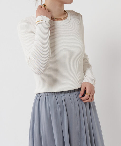 LIVETART（リヴェタート）の「リブニットT（ニット/セーター・レディース・ブラック/ホワイト・FREE）」の13枚目の写真