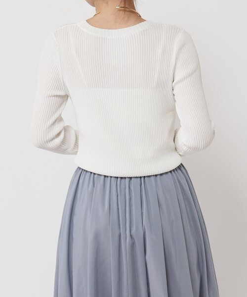 LIVETART（リヴェタート）の「リブニットT（ニット/セーター・レディース・ブラック/ホワイト・FREE）」の15枚目の写真