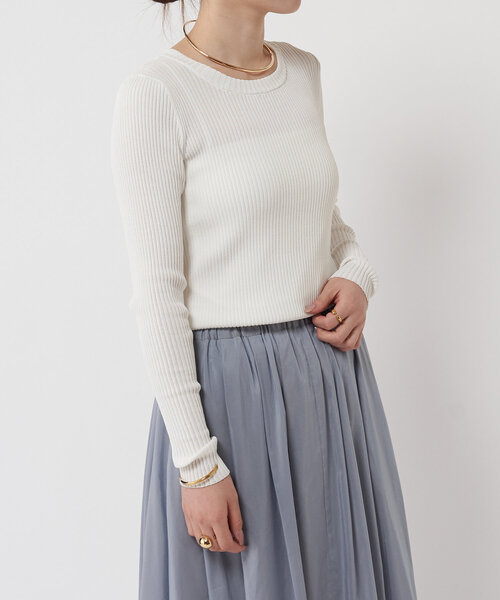 LIVETART（リヴェタート）の「リブニットT（ニット/セーター・レディース・ブラック/ホワイト・FREE）」の16枚目の写真