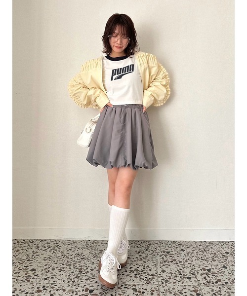 LILY BROWN（リリーブラウン）の「【LILY BROWN×PUMA】バルーンスカート（スカート・レディース・ライトグレー/チャコールグレー・FREE）」の6枚目の写真