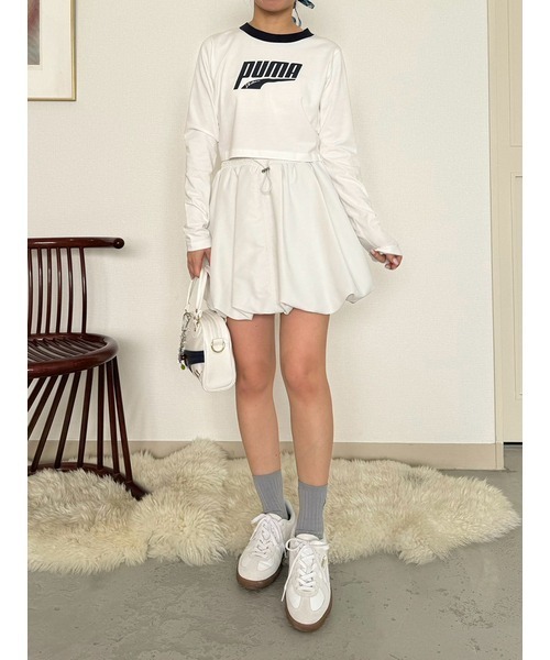 LILY BROWN（リリーブラウン）の「【LILY BROWN×PUMA】バルーンスカート（スカート・レディース・ライトグレー/チャコールグレー・FREE）」の14枚目の写真
