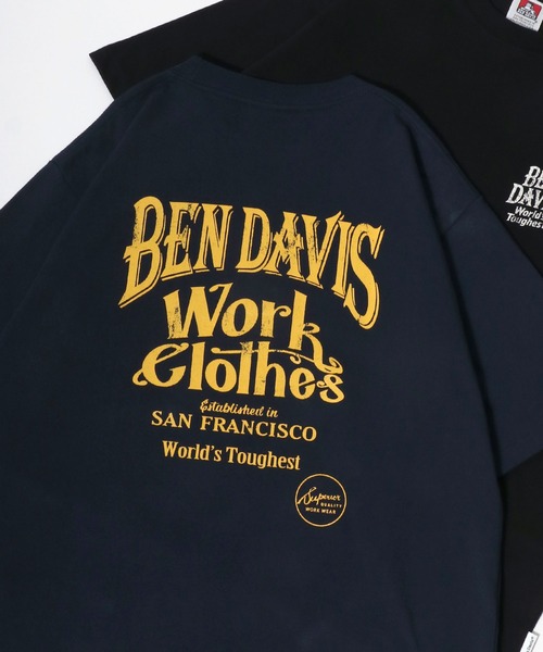 BEN DAVIS(ベンデイビス)の「BEN DAVIS/ベンデイビス ワンポイントロゴ刺繍 バックプリント半袖Tシャツ レディース メンズ(Tシャツ/カットソー・メンズ・ブラック/ネイビー/ブルー系その他/ホワイト/ホワイト系その他/ブラック系その他・M/L/XL)」の6枚目の写真
