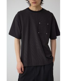スタッズポケットリップルTシャツ