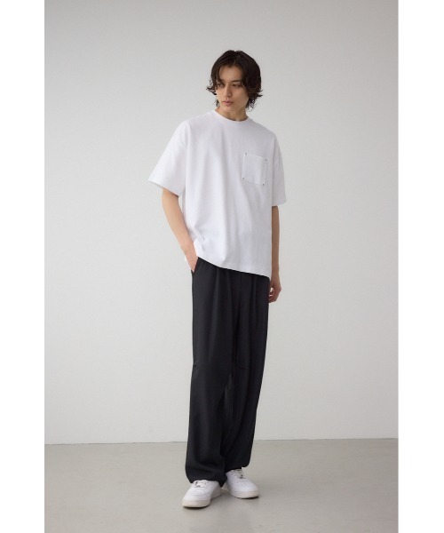 AZUL by moussy（アズールバイマウジー）の「スタッズポケットリップルTシャツ（Tシャツ/カットソー・メンズ・グレー/ブラック/ホワイト・MEDIUM/LARGE）」の6枚目の写真