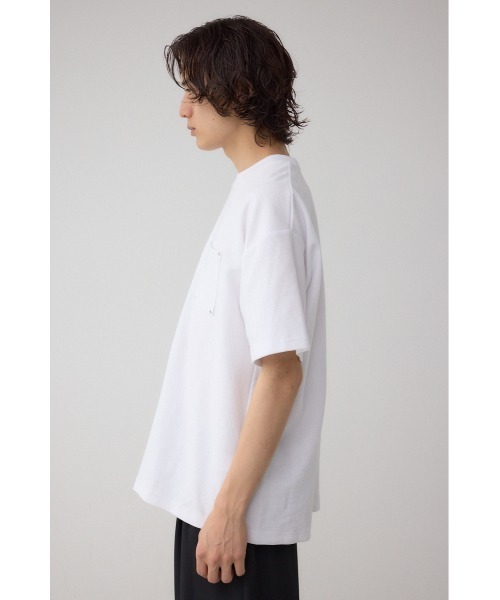 AZUL by moussy（アズールバイマウジー）の「スタッズポケットリップルTシャツ（Tシャツ/カットソー・メンズ・グレー/ブラック/ホワイト・MEDIUM/LARGE）」の8枚目の写真