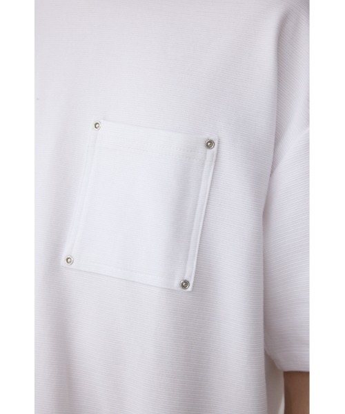 AZUL by moussy（アズールバイマウジー）の「スタッズポケットリップルTシャツ（Tシャツ/カットソー・メンズ・グレー/ブラック/ホワイト・MEDIUM/LARGE）」の11枚目の写真