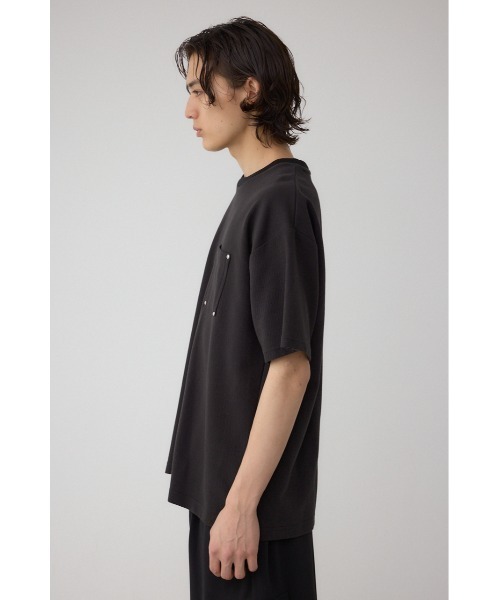 AZUL by moussy（アズールバイマウジー）の「スタッズポケットリップルTシャツ（Tシャツ/カットソー・メンズ・グレー/ブラック/ホワイト・MEDIUM/LARGE）」の18枚目の写真