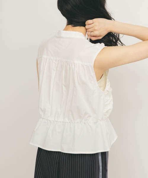 KBF（ケイビーエフ）の「スリーブレスシャーリングブラウス（シャツ/ブラウス・レディース・ライトブルー/ブラック/オフホワイト・ONE）」の15枚目の写真