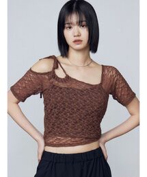 EMODA（エモダ）の「レーススキンフィットトップ（Tシャツ/カットソー）」