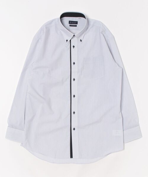 TOKYO SHIRTS(トウキョウシャツ)の「【超形態安定】 形態安定ノンアイロン ボタンダウン 長袖ビジネスワイシャツ(ビジネスシャツ・メンズ・ブルー・首回り39cm-裄丈80cm/首回り39cm-裄丈84cm/首回り41cm-裄丈82cm/首回り41cm-裄丈86cm/首回り37cm-裄丈80cm/首回り37cm-裄丈84cm/首回り42cm-裄丈82cm/首回り42cm-裄丈86cm/首回り43cm-裄丈82cm/首回り43cm-裄丈86cm)」の6枚目の写真
