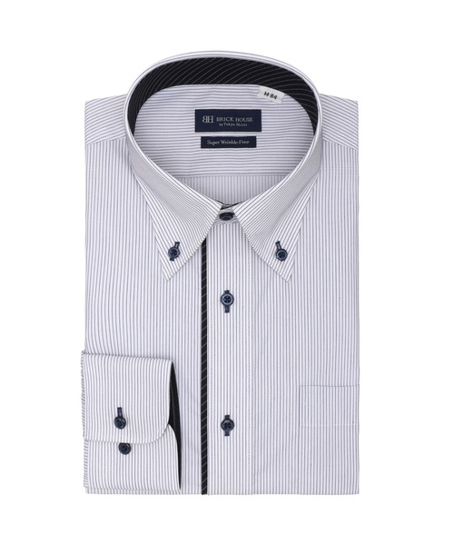 TOKYO SHIRTS(トウキョウシャツ)の「【超形態安定】 形態安定ノンアイロン ボタンダウン 長袖ビジネスワイシャツ(ビジネスシャツ・メンズ・ブルー・首回り39cm-裄丈80cm/首回り39cm-裄丈84cm/首回り41cm-裄丈82cm/首回り41cm-裄丈86cm/首回り37cm-裄丈80cm/首回り37cm-裄丈84cm/首回り42cm-裄丈82cm/首回り42cm-裄丈86cm/首回り43cm-裄丈82cm/首回り43cm-裄丈86cm)」の1枚目の写真