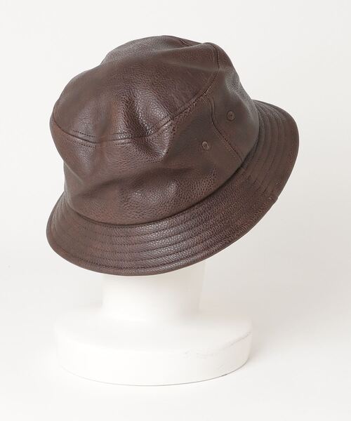 AVIREX（アヴィレックス）の「『AVIREX』SYNTHETIC LEATHER BUCKET HAT（ハット・メンズ・ブラック/ブラウン・FREE）」の5枚目の写真
