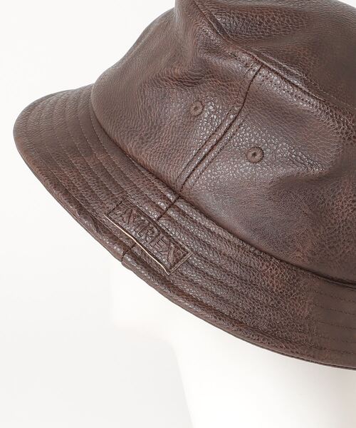 AVIREX（アヴィレックス）の「『AVIREX』SYNTHETIC LEATHER BUCKET HAT（ハット・メンズ・ブラック/ブラウン・FREE）」の4枚目の写真